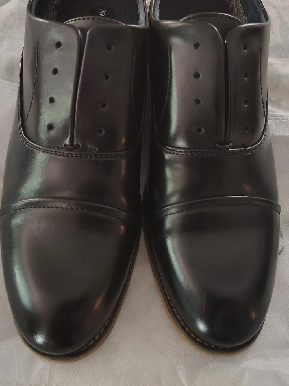 Boys Black Leather Dress Shoes